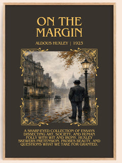 On The Margin Minimalist Book Poster by Aldous Huxley – image 1