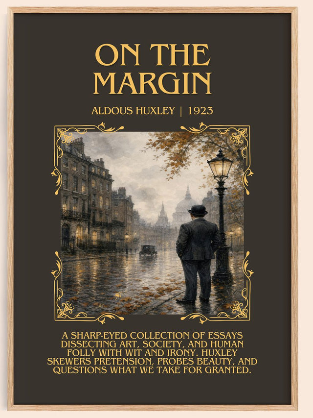 On The Margin Minimalist Book Poster by Aldous Huxley