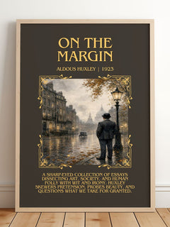 On The Margin Minimalist Book Poster by Aldous Huxley – image 2