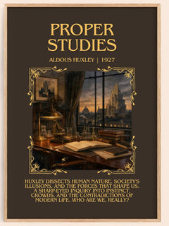 Proper Studies Minimalist Book Poster by Aldous Huxley – image 1