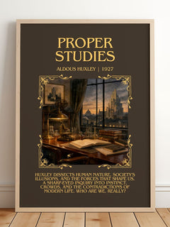 Proper Studies Minimalist Book Poster by Aldous Huxley – image 2