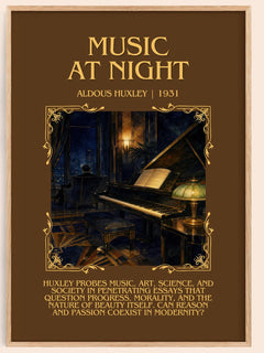 Music At Night Minimalist Book Poster by Aldous Huxley – image 1