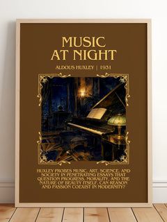 Music At Night Minimalist Book Poster by Aldous Huxley – image 2