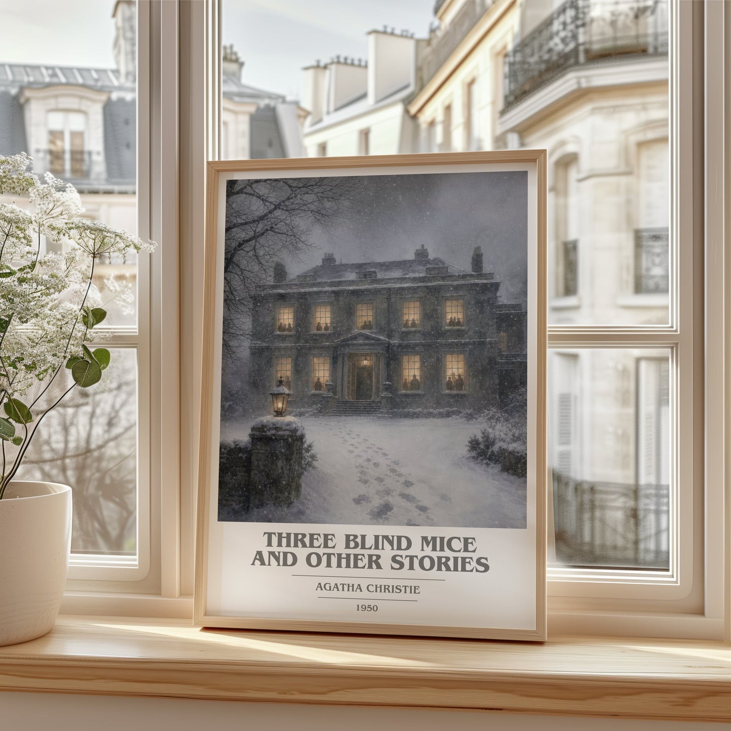 Three Blind Mice And Other Stories book cover poster colour and style options – Agatha Christie book art