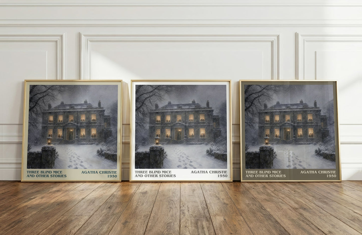 Three Blind Mice And Other Stories literary art print colour and style options – Agatha Christie book art