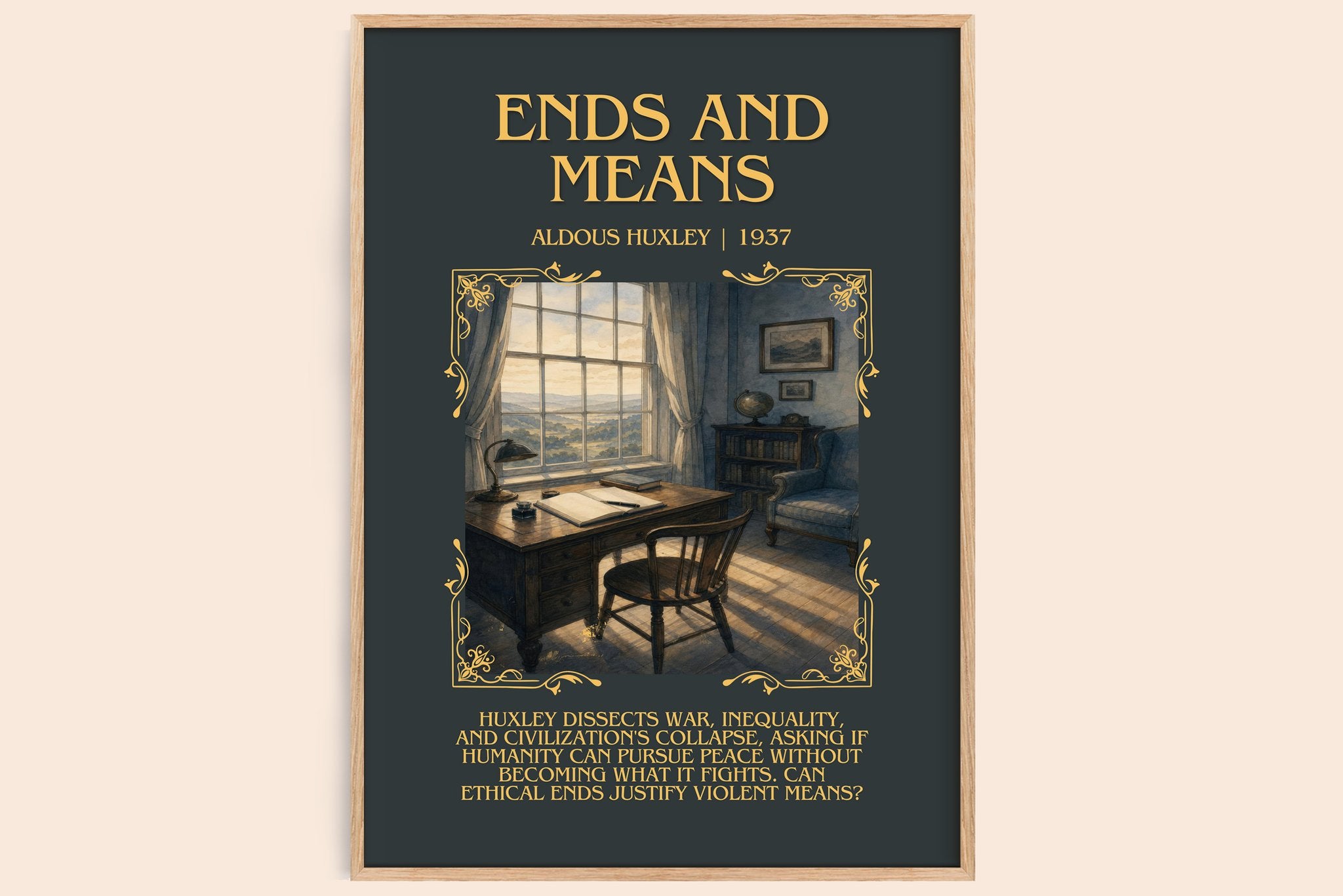 Ends And Means Minimalist Book Poster by Aldous Huxley