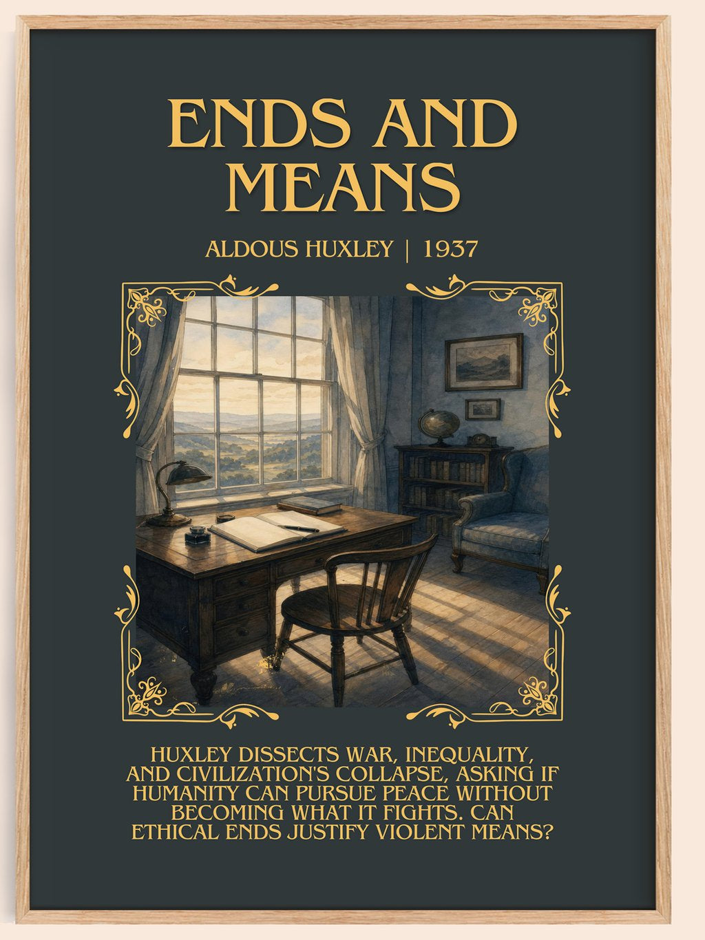 Ends And Means Minimalist Book Poster by Aldous Huxley – book poster