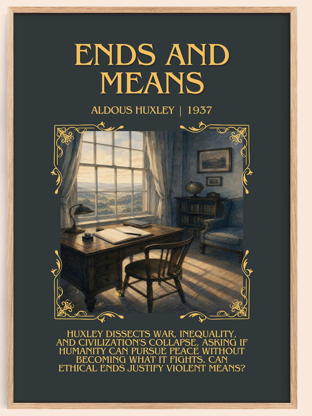 Ends And Means Minimalist Book Poster by Aldous Huxley