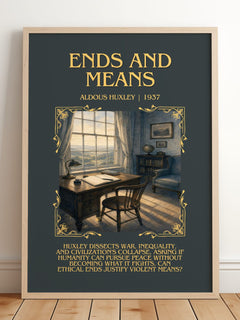Ends And Means Minimalist Book Poster by Aldous Huxley – image 2