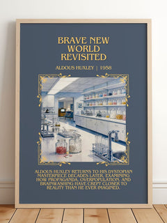 Brave New World Revisited Minimalist Book Poster by Aldous Huxley – image 2