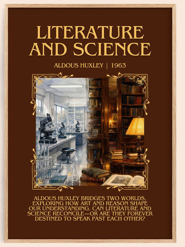 Literature And Science Minimalist Book Poster by Aldous Huxley