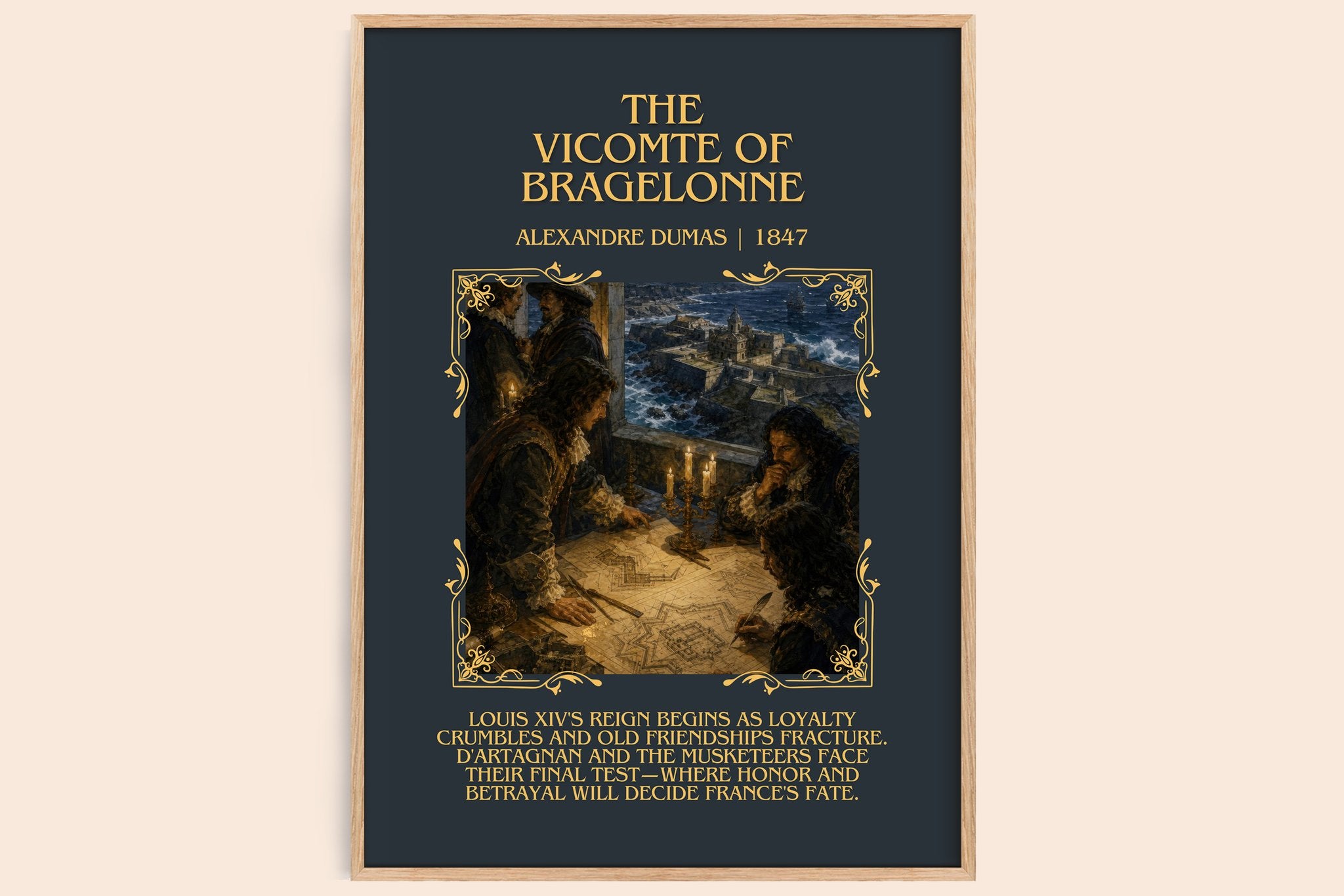 The Vicomte Of Bragelonne Minimalist Book Poster by Alexandre Dumas