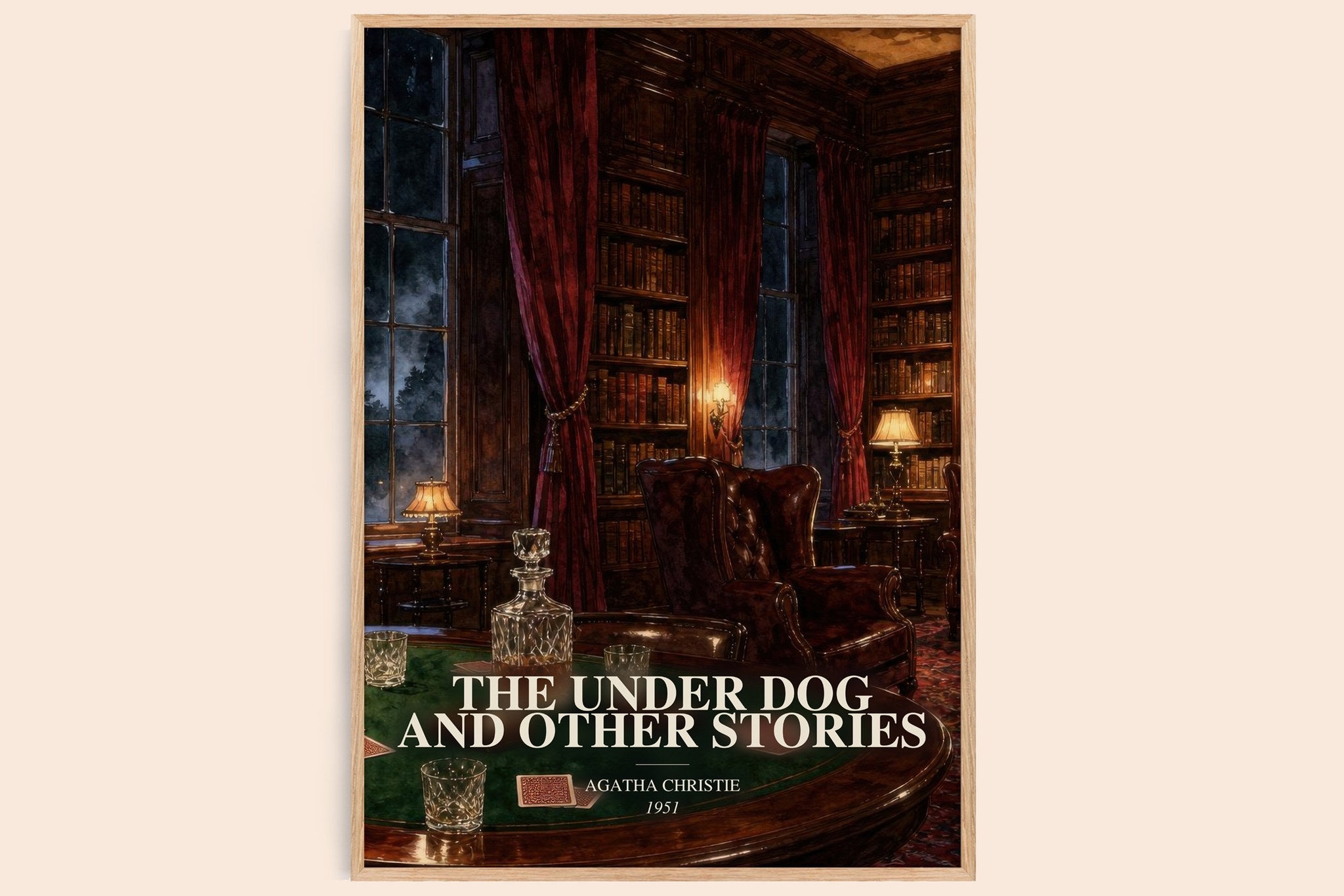 Under Dog And Other Stories Book Watercolour Illustration by Agatha Christie