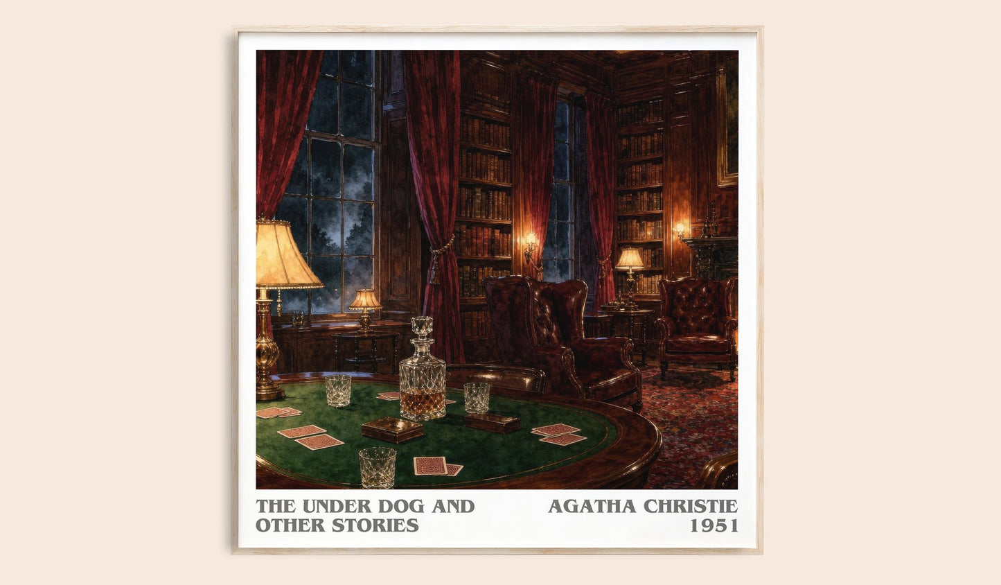 The Under Dog And Other Stories literary book poster by Agatha Christie – framed literary art print