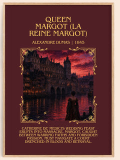Queen Margot (La Reine Margot) Minimalist Book Poster by A. Dumas – image 1