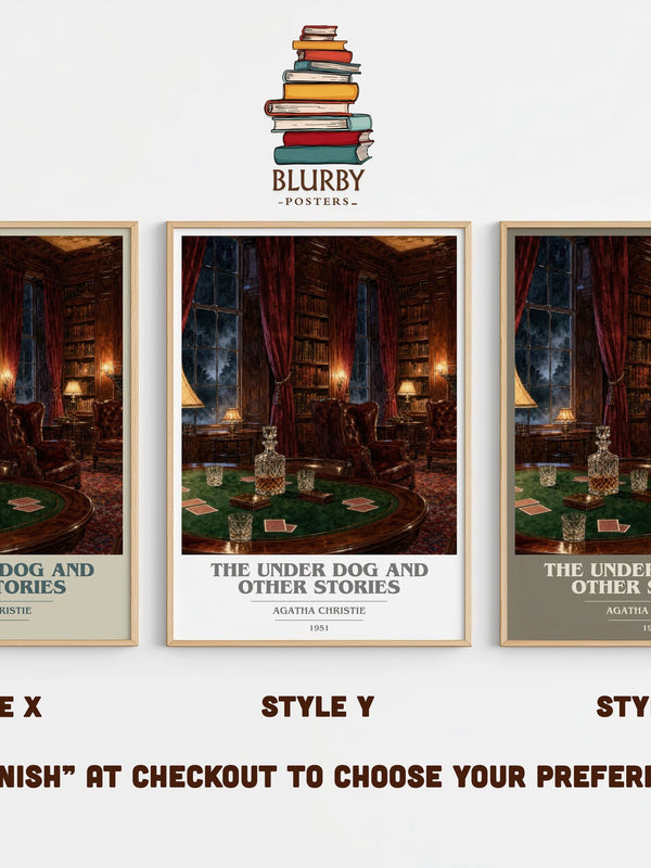 The Under Dog And Other Stories book cover print in frame leaning in hallway – mystery wall art