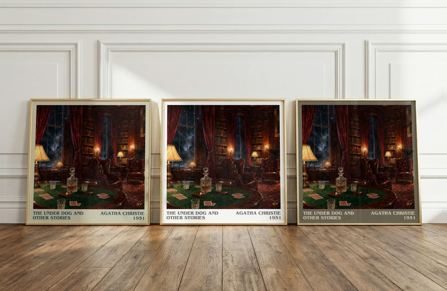 The Under Dog And Other Stories literary art print colour and style options – Agatha Christie book art