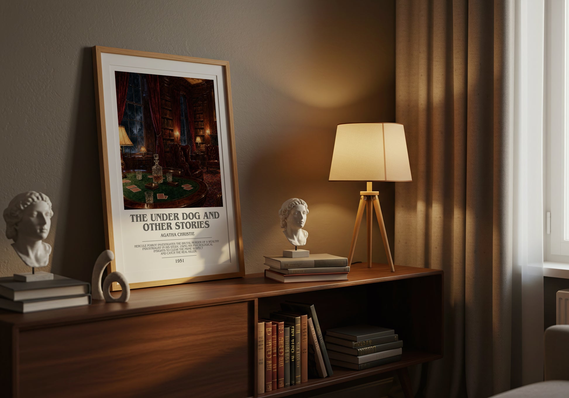 The Under Dog And Other Stories bookish book poster framed on wall – mystery wall art