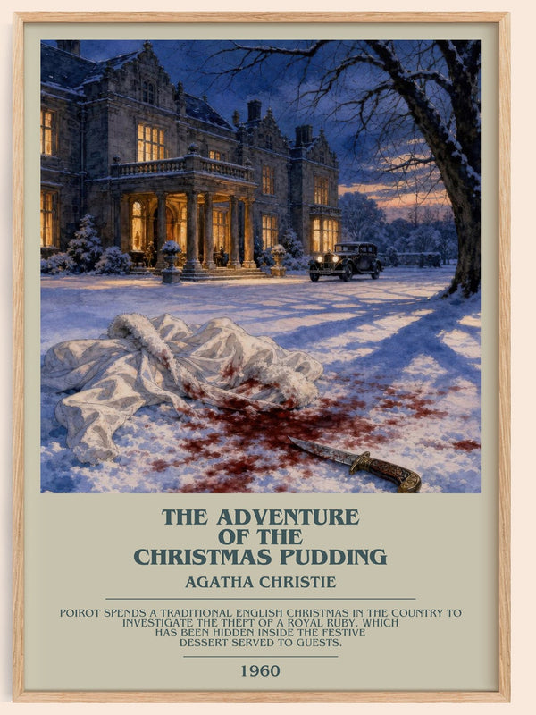 Adventure Of The Christmas Pudding Bookish Wall Art by Agatha Christie