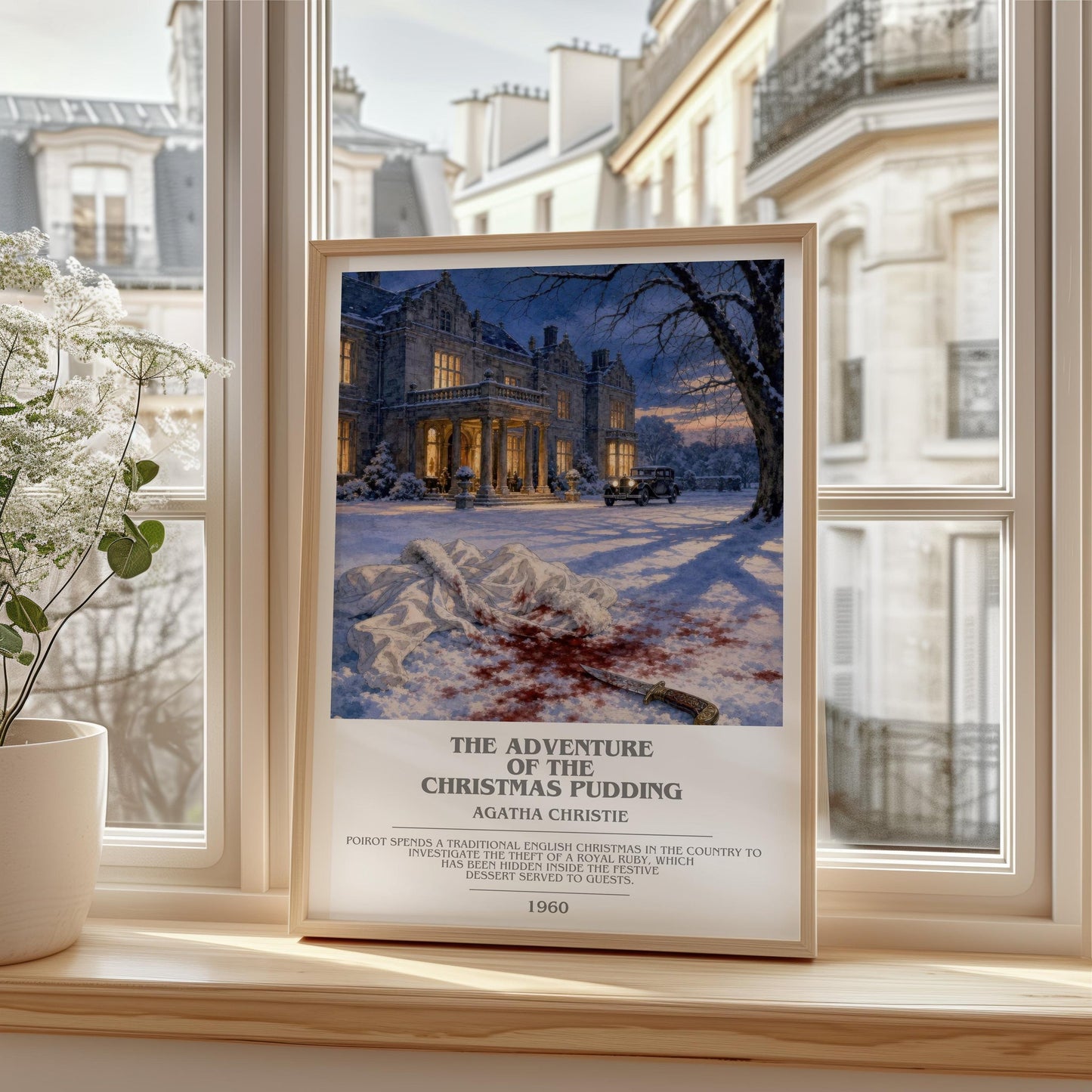 Adventure Of The Christmas Pudding Bookish Wall Art by Agatha Christie