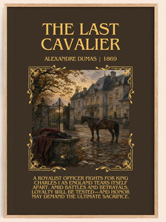 The Last Cavalier Minimalist Book Poster by Alexandre Dumas – image 1