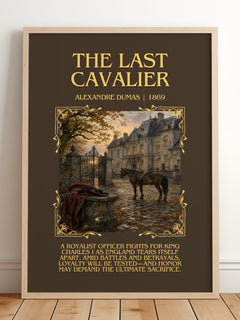 The Last Cavalier Minimalist Book Poster by Alexandre Dumas – image 2