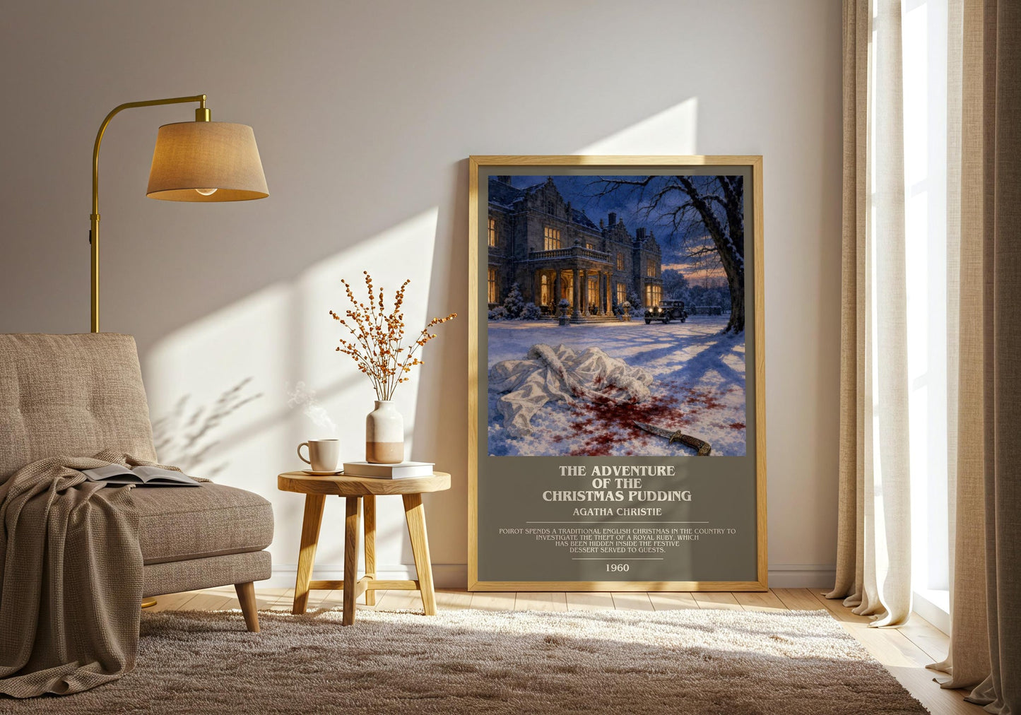 Adventure Of The Christmas Pudding Bookish Wall Art by Agatha Christie