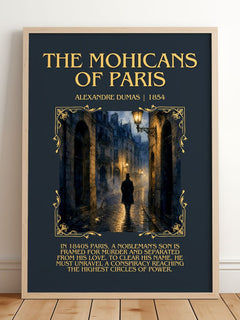 The Mohicans Of Paris Minimalist Book Poster by Alexandre Dumas – image 2