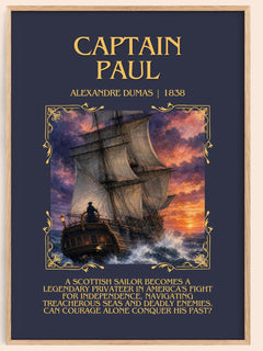 Captain Paul Minimalist Book Poster by Alexandre Dumas – image 1