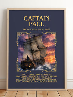 Captain Paul Minimalist Book Poster by Alexandre Dumas – image 2