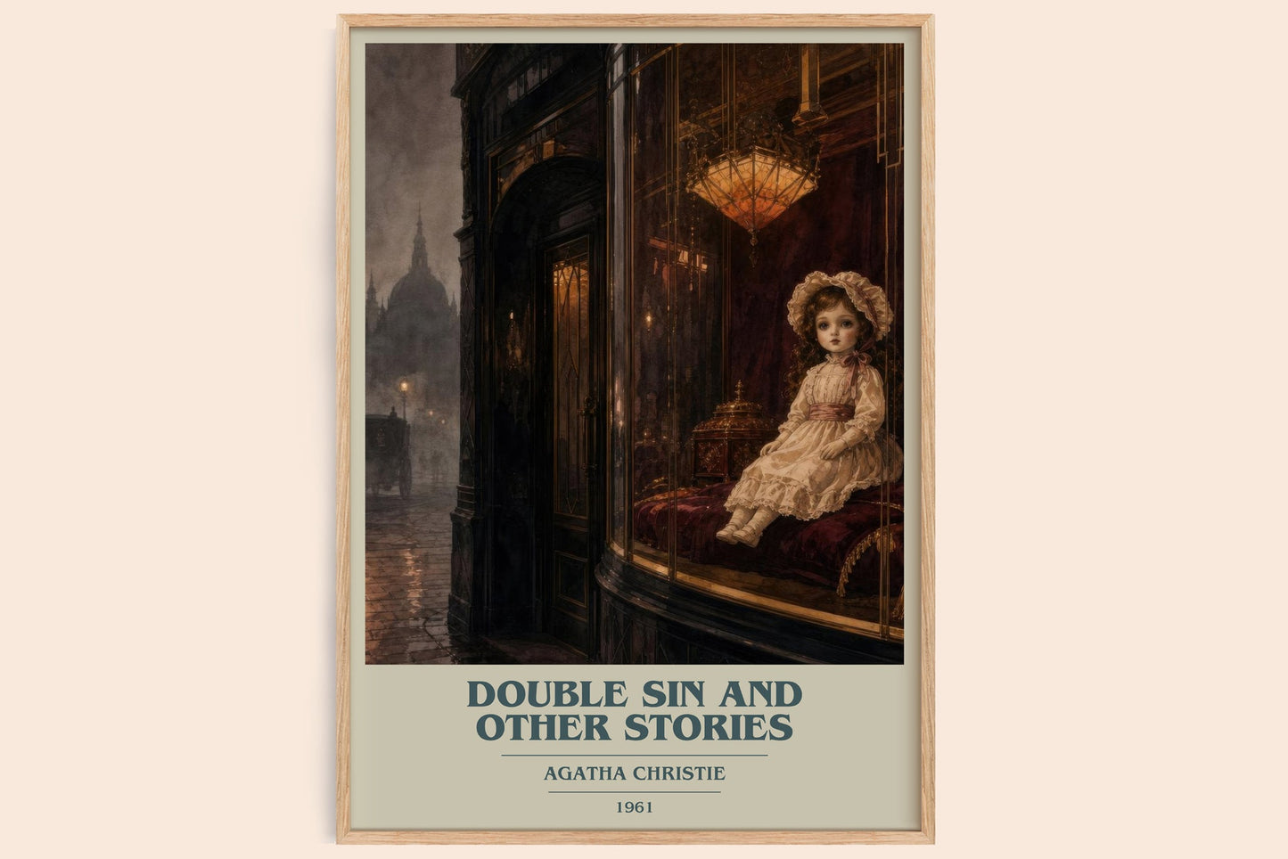 Double Sin And Other Stories book cover book poster by Agatha Christie – framed literary art print