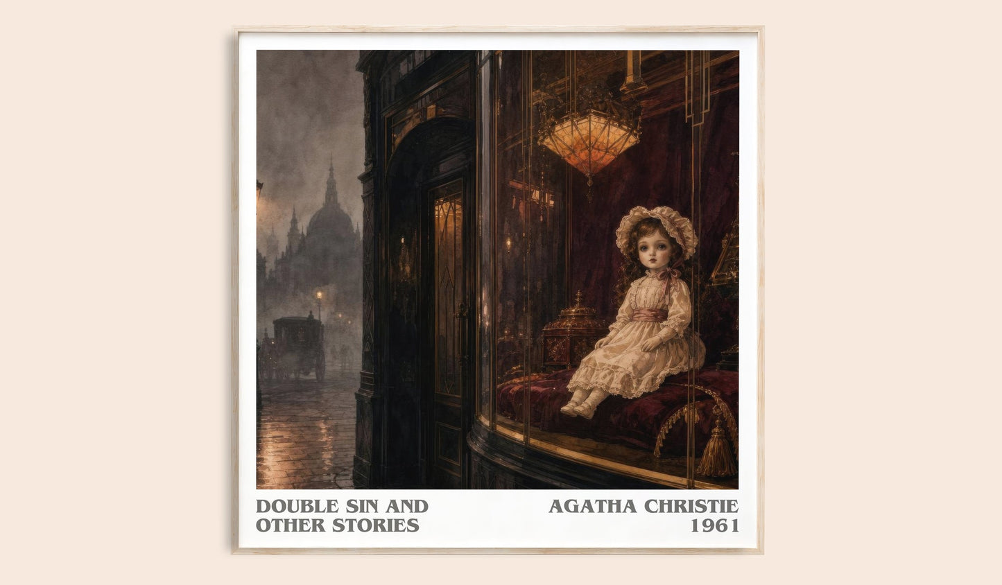 Double Sin And Other Stories literary book poster by Agatha Christie – framed literary art print