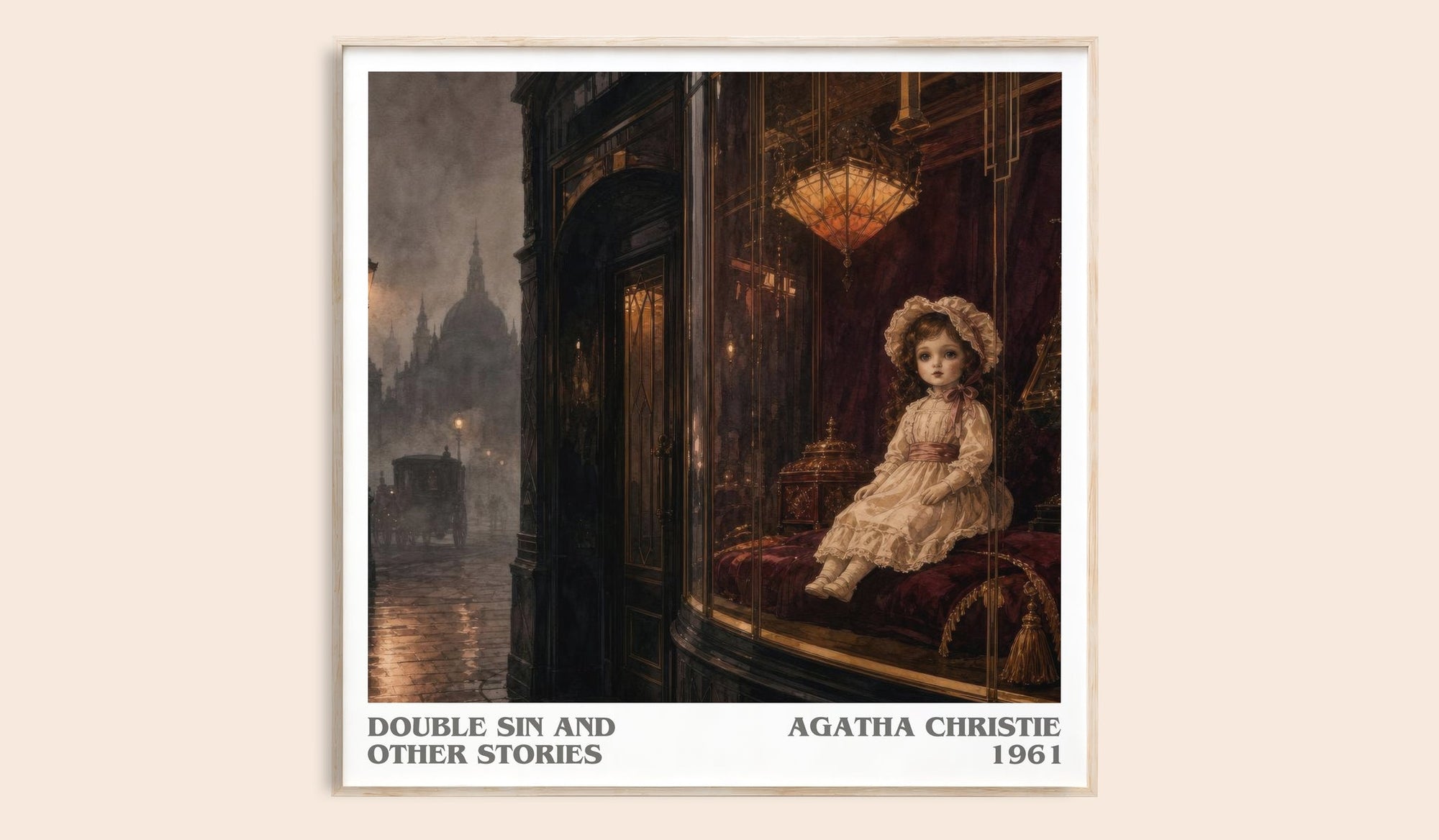 Double Sin And Other Stories literary book poster by Agatha Christie – framed literary art print