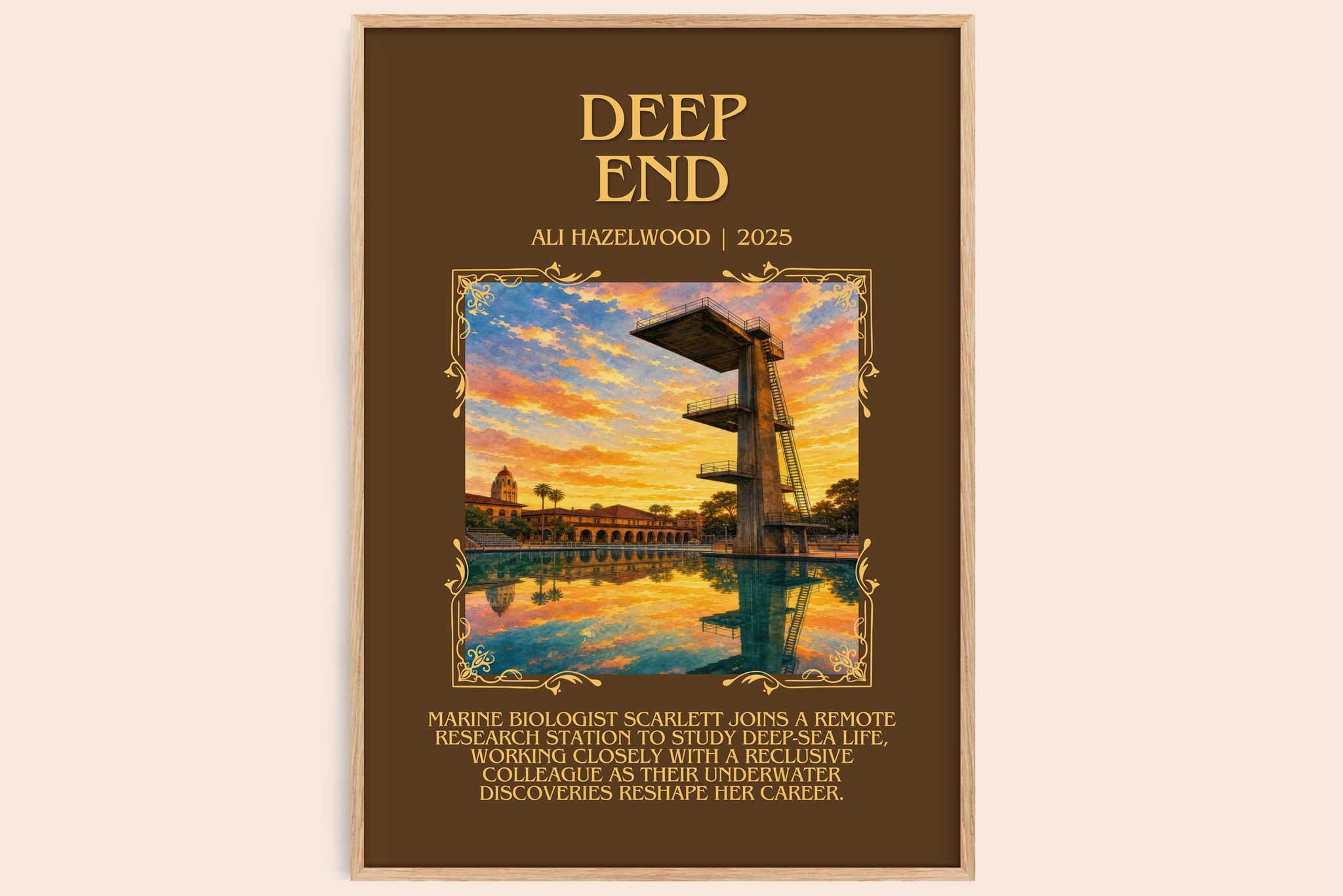 Deep End Minimalist Book Poster by Ali Hazelwood