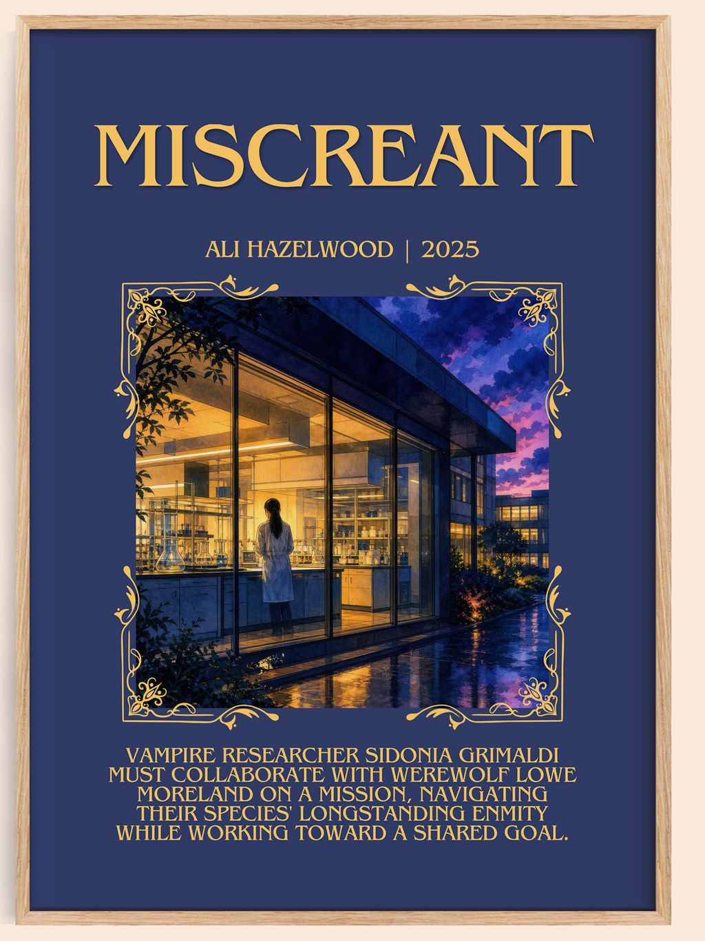 Miscreant Minimalist Book Poster by Ali Hazelwood – book poster