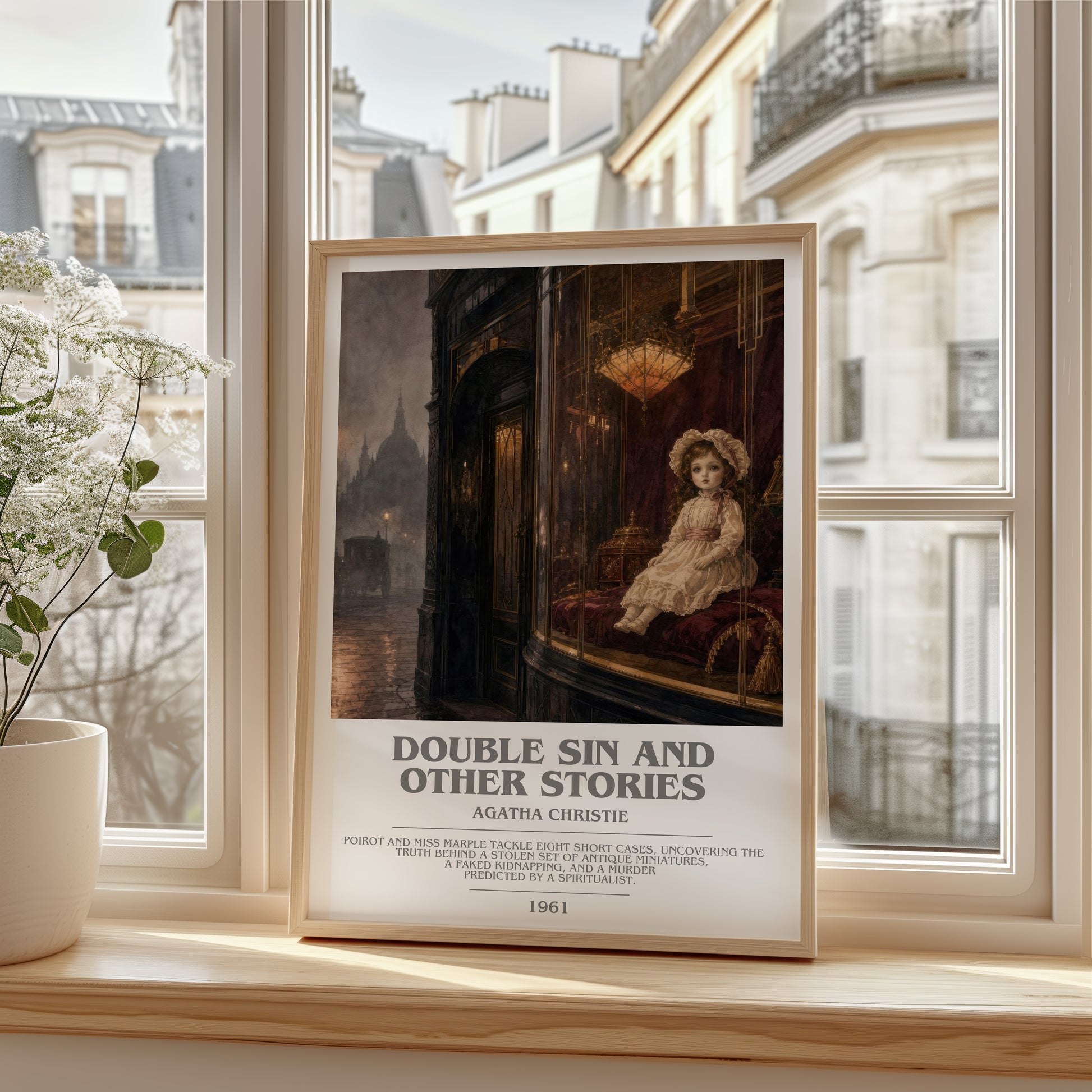 Double Sin And Other Stories bookish poster colour and style options – Agatha Christie book art