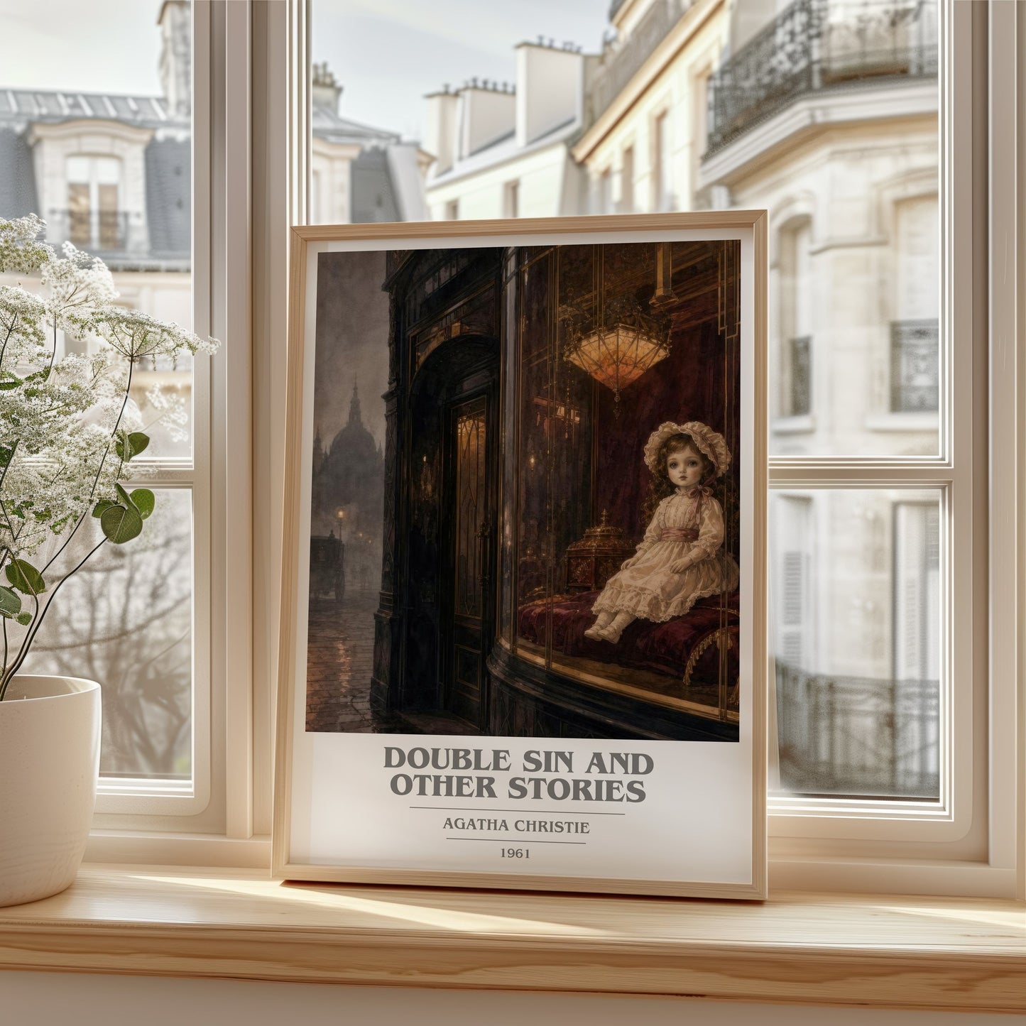 Double Sin And Other Stories book cover poster colour and style options – Agatha Christie book art