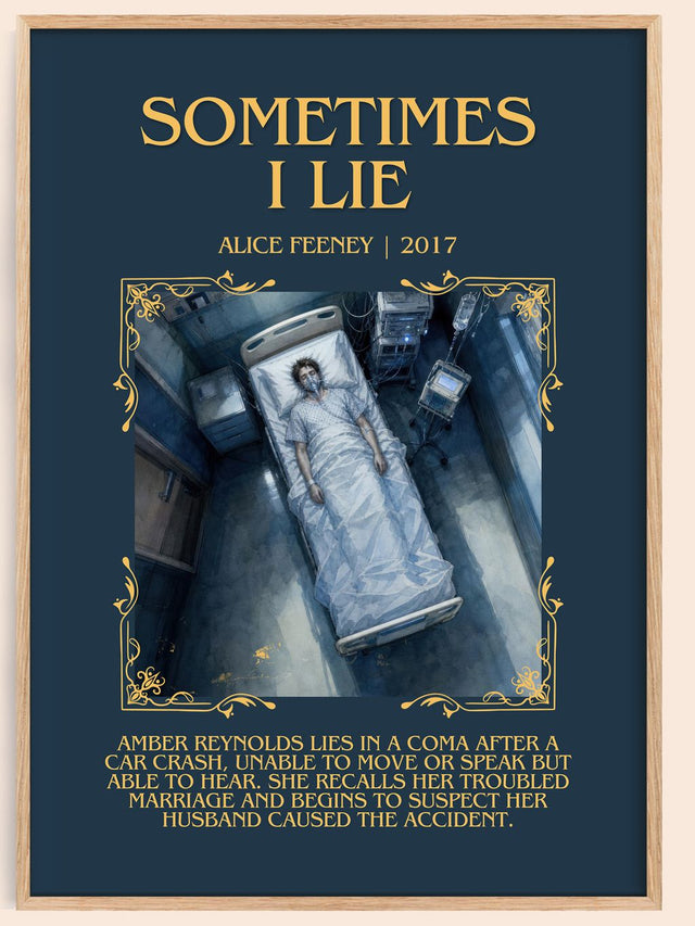 Sometimes I Lie Minimalist Book Poster by Alice Feeney