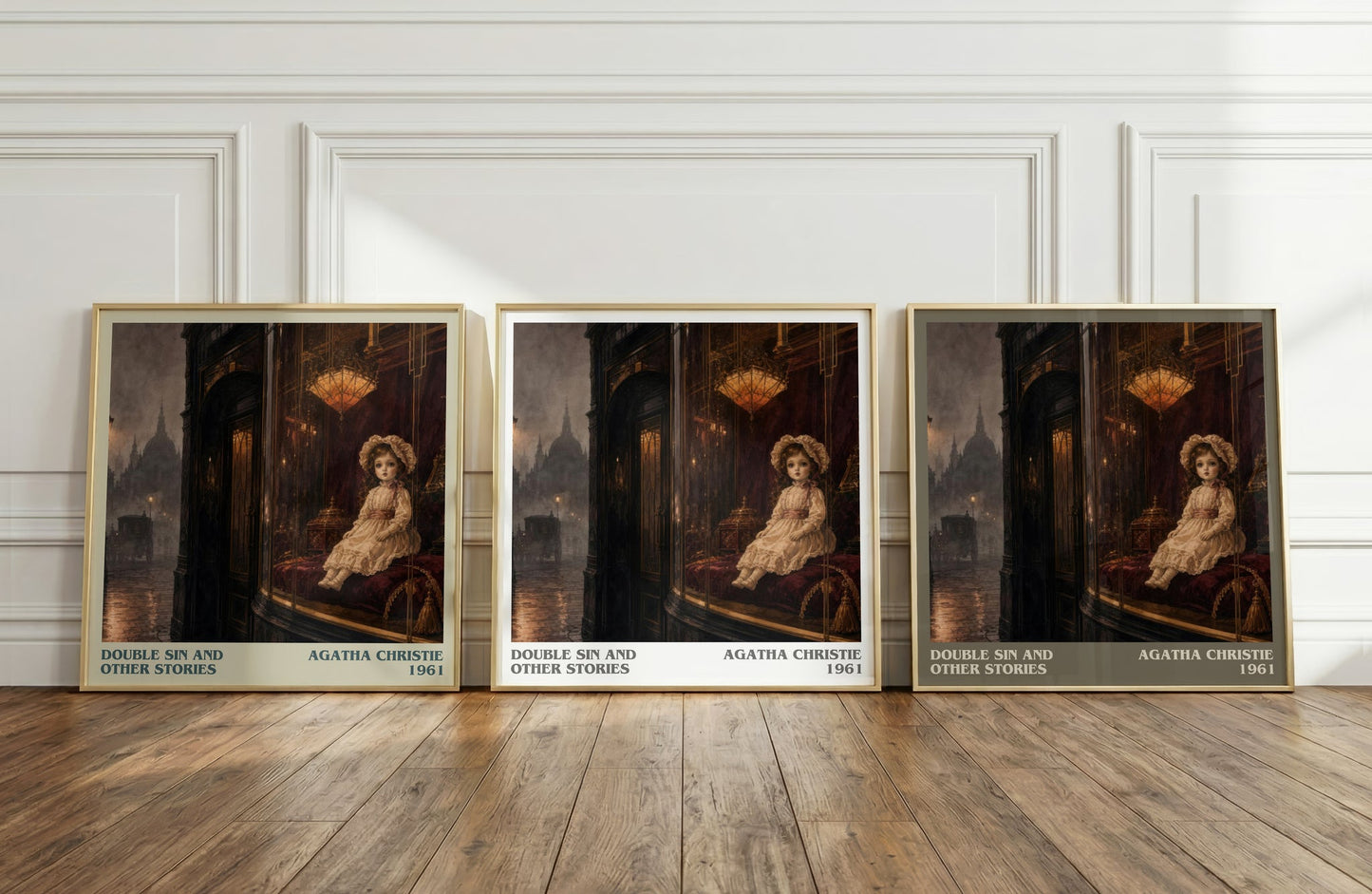 Double Sin And Other Stories literary art print colour and style options – Agatha Christie book art