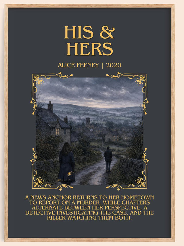 His & Hers Minimalist Book Poster by Alice Feeney
