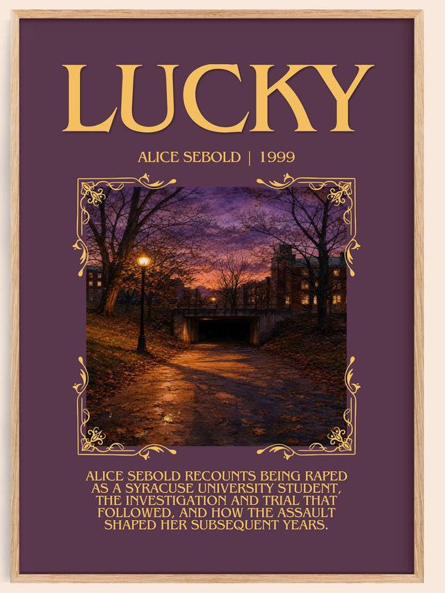 Lucky Minimalist Book Poster by Alice Sebold