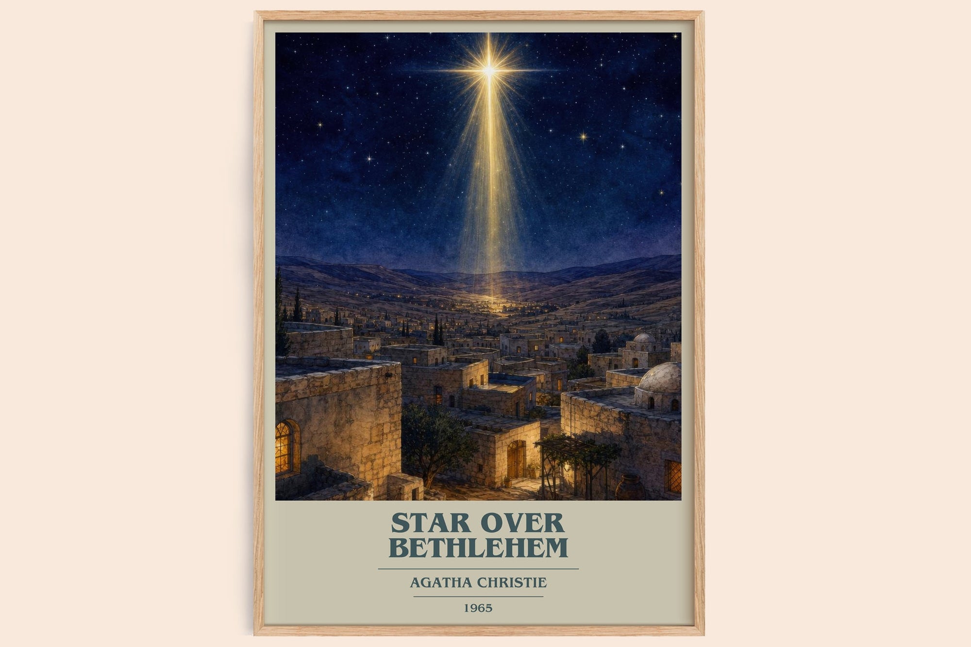 Star Over Bethlehem book cover book poster by Agatha Christie – framed literary art print