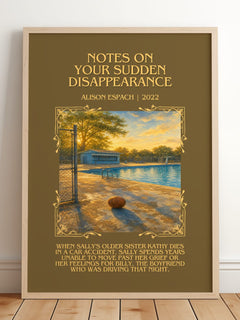 Notes On Your Sudden Disappearance Minimalist Book Poster by A. Espach – image 2