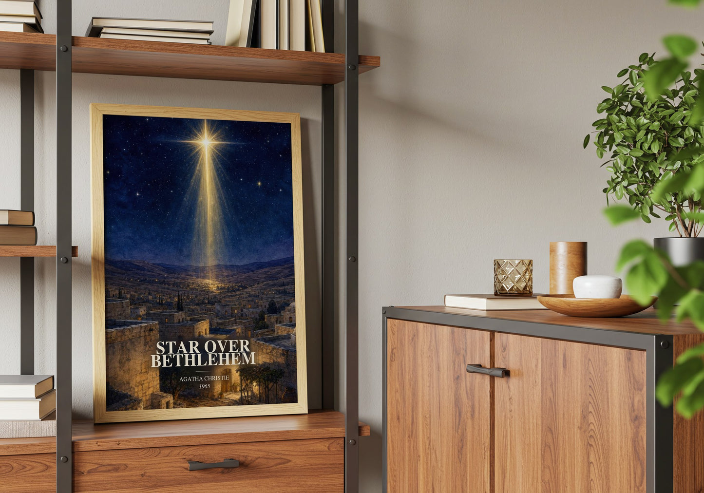 Star Over Bethlehem book watercolour illustration paper finish options – matte satin gloss