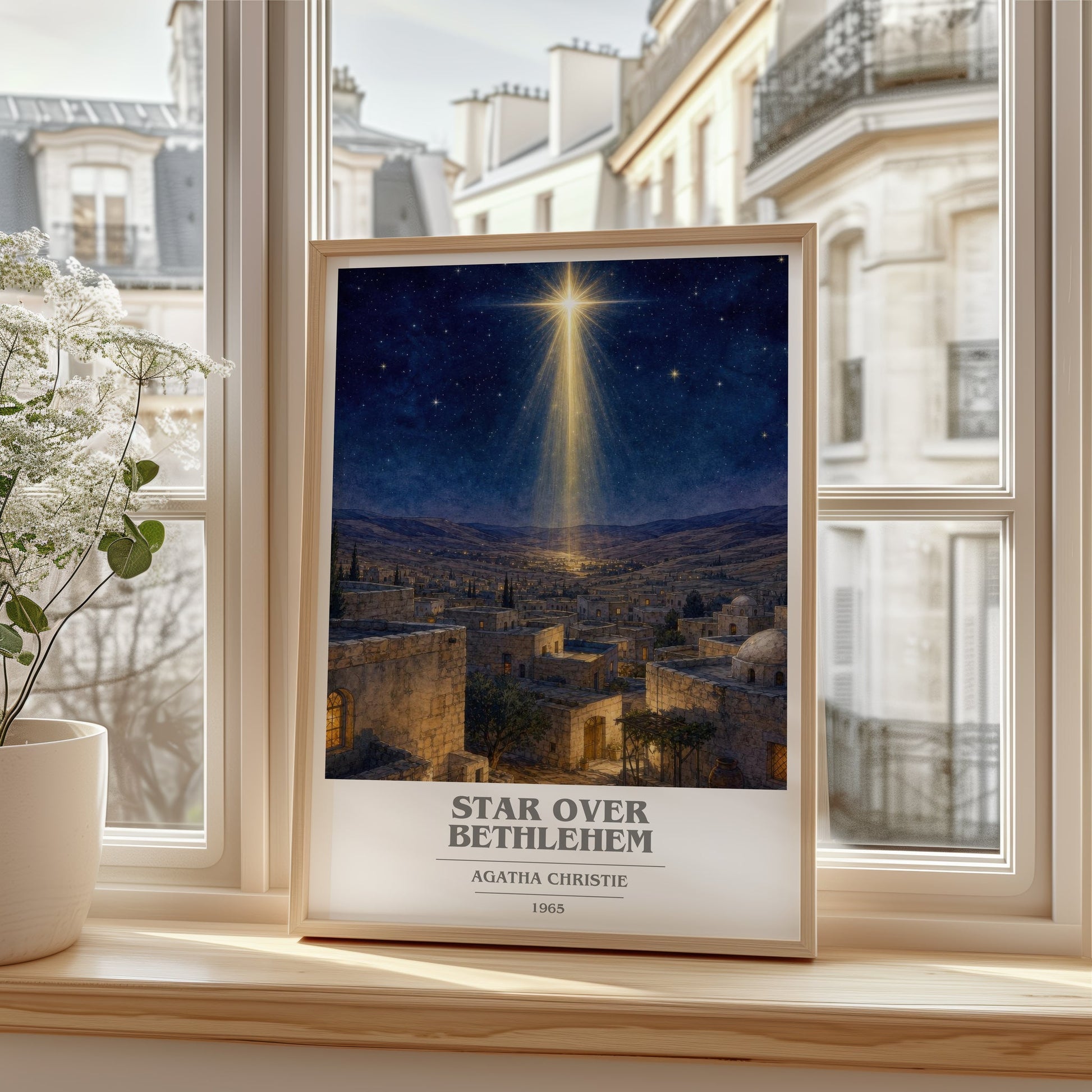 Star Over Bethlehem book cover poster colour and style options – Agatha Christie book art