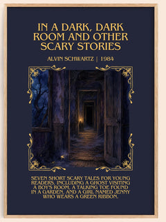 In A Dark, Dark Room And Other Scary Stories Minimalist Book Poster – – image 1