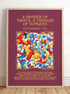 Twister Of Twists, A Tangler Of Tongues Minimalist Book Poster – A. – image 2