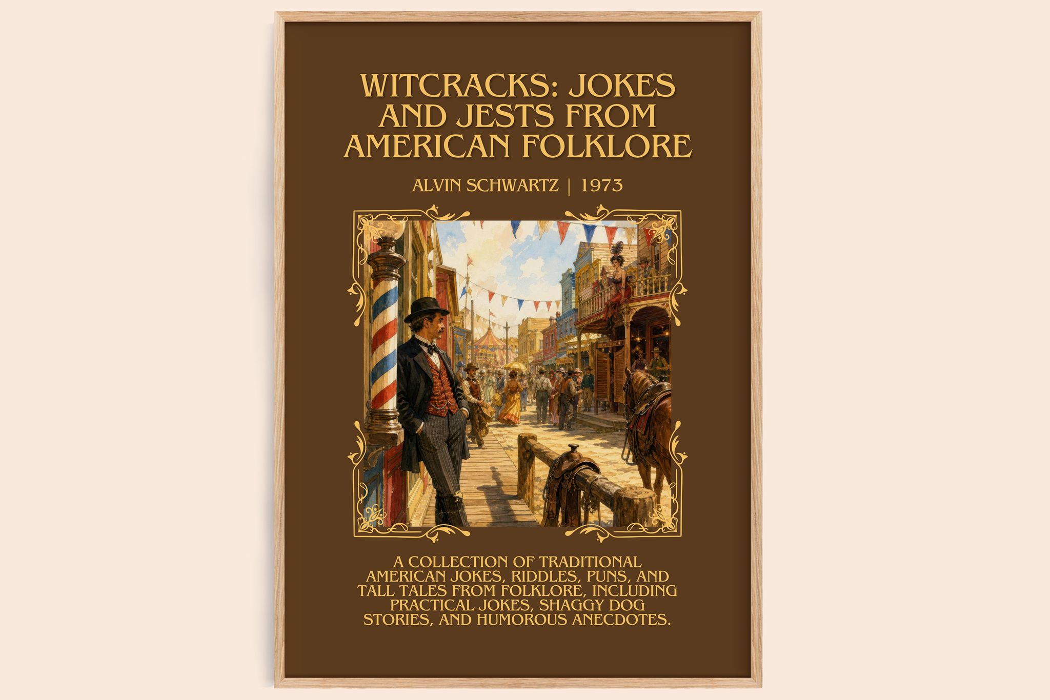 Witcracks: Jokes And Jests From American Folklore Minimalist Book Poster by Alvin Schwartz