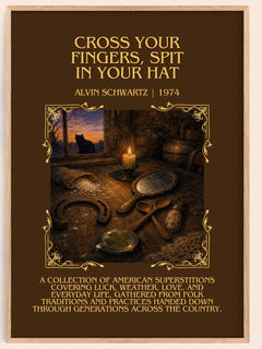 Cross Your Fingers, Spit In Your Hat Minimalist Book Poster – A. – image 1
