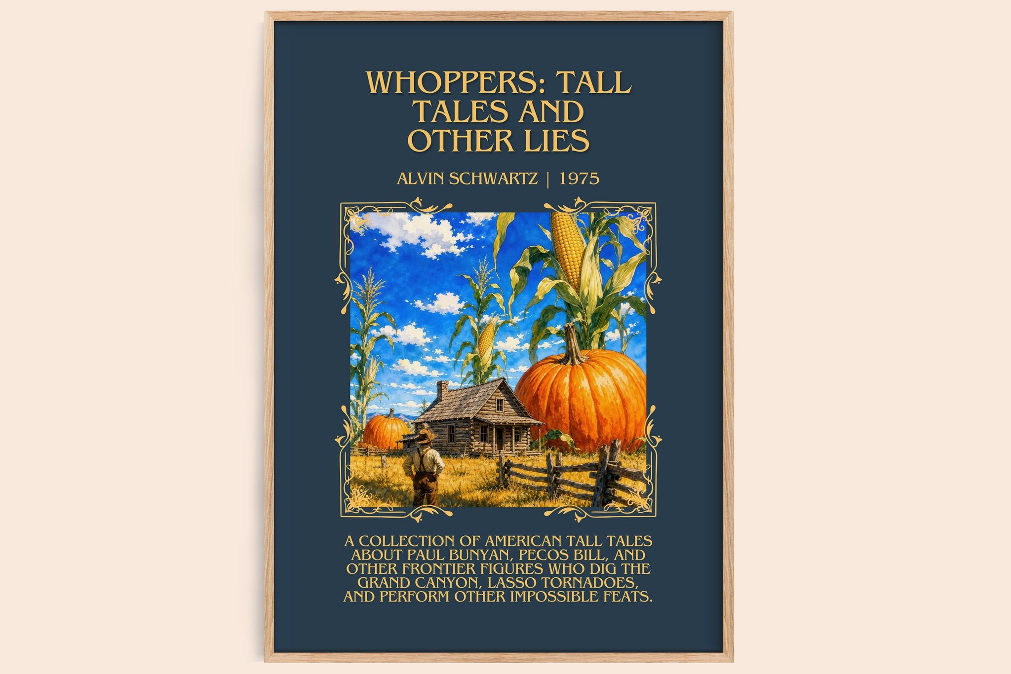 Whoppers: Tall Tales And Other Lies Minimalist Book Poster by Alvin Schwartz